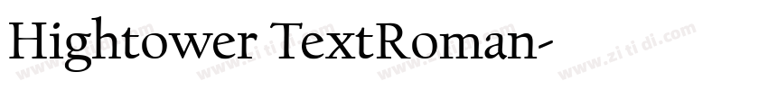 Hightower TextRoman字体转换